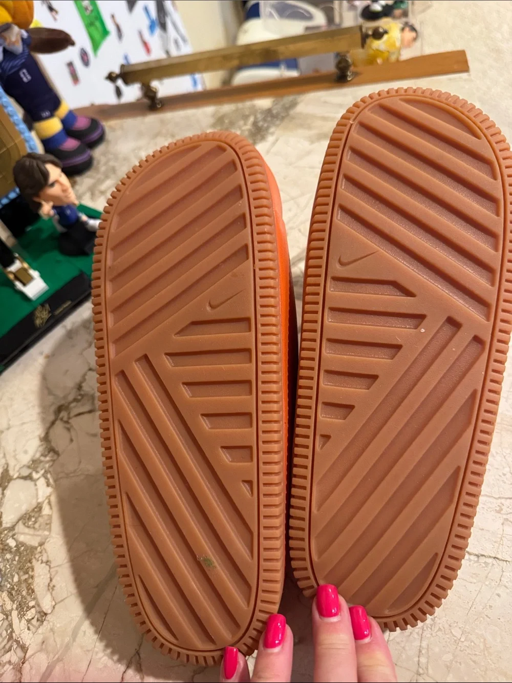 Nike Orange Cushioned Slide Sandals Men 8, Women 9 BRAND NEW NEVER WORN